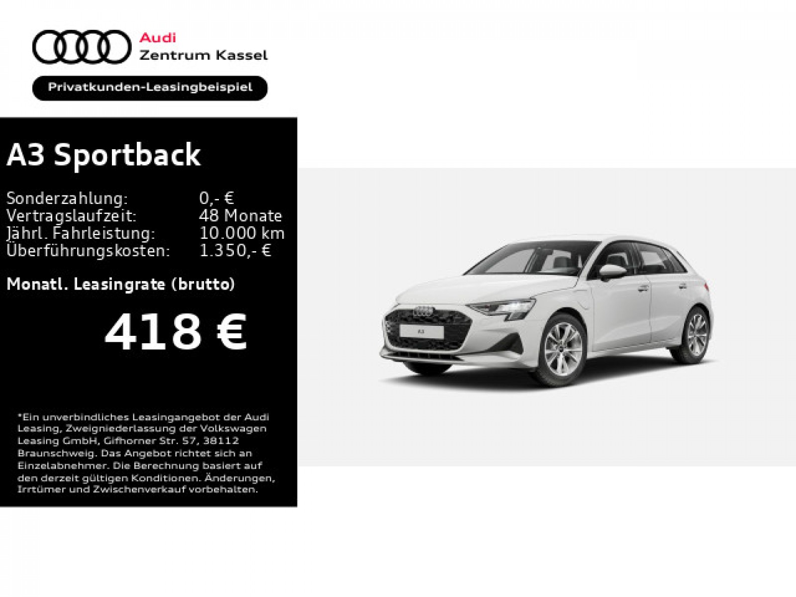 A3 Sportback advanced 40 TFSI e NEUBESTELLUNG