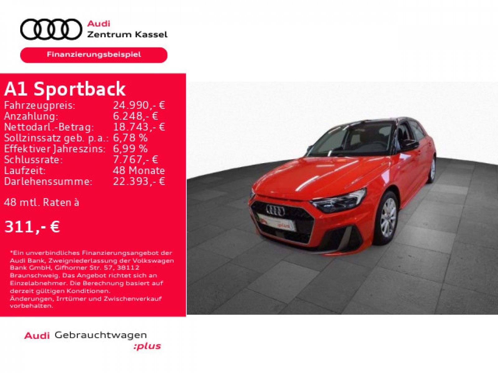 A1 Sportback 25 TFSI S line LED Kamera CarPaly