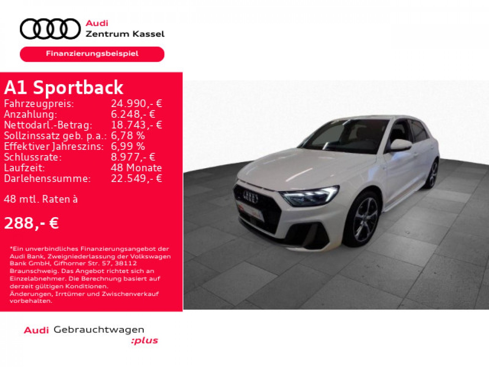 A1 Sportback 25 TFSI S line LED PDC Teilleder