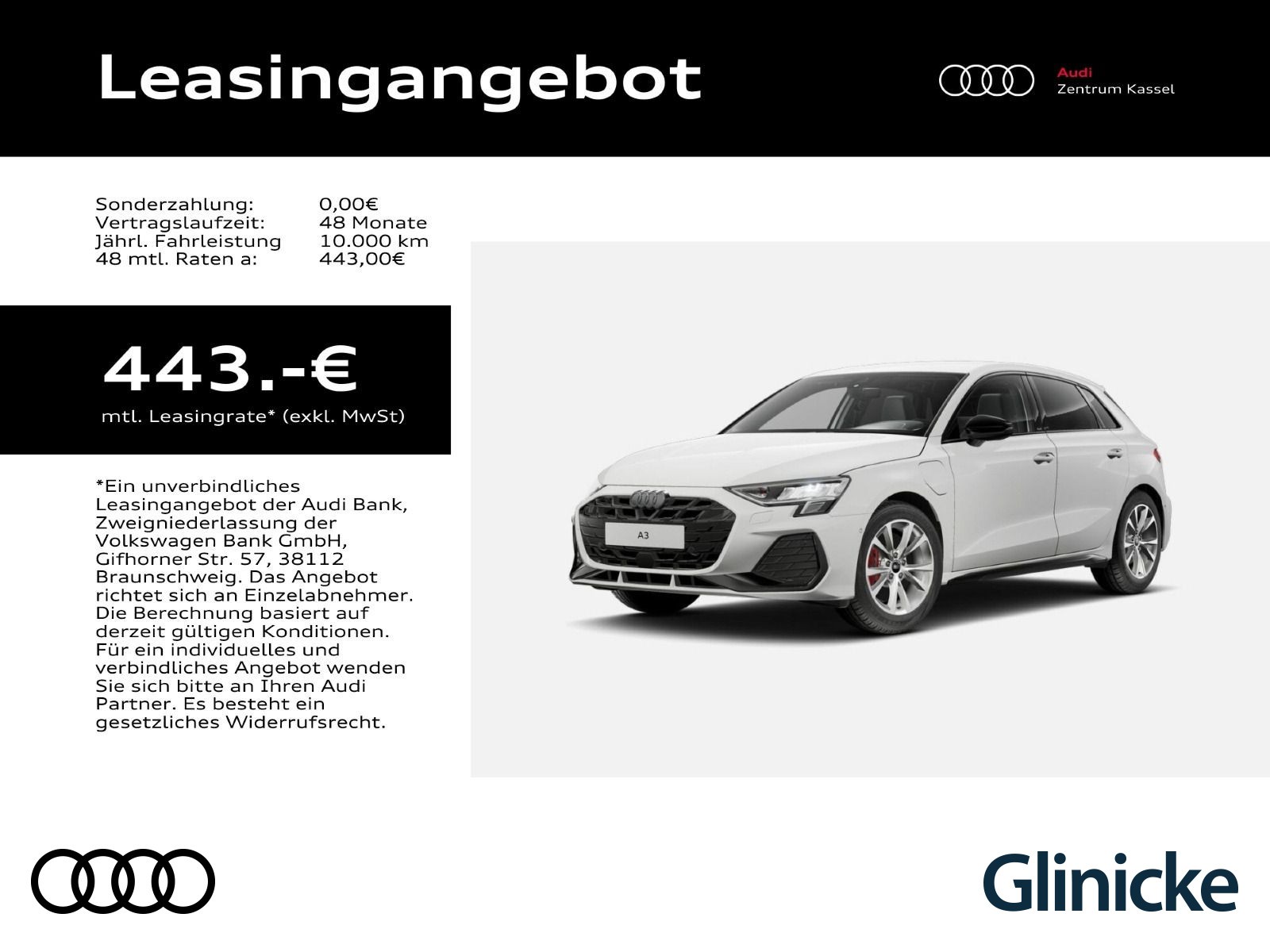 A3 Sportback S line 45 TFSIe MJ2025 NEUBESTELLUNG